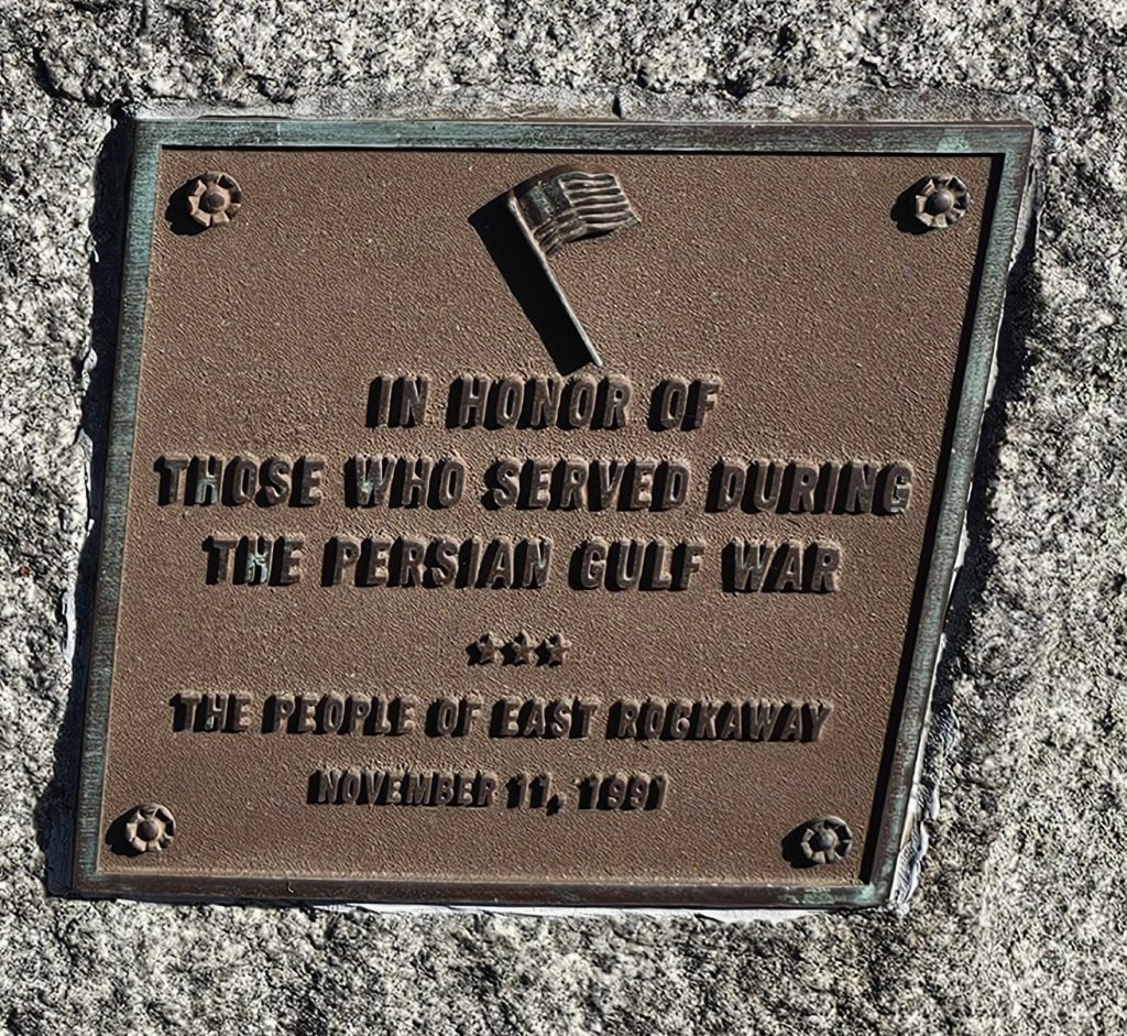 EAST ROCKAWAY ROLL OF HONOR WAR MEMORIAL PLAQUE D