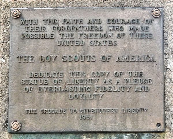 FAIRFIELD REPLICA OF THE STATUE OF LIBERTY MEMORIAL PLAQUE