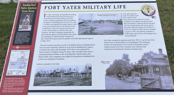 FORT YATES MILITARY LIFE WAR MEMORIAL PANEL