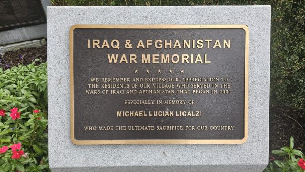 GARDEN CITY IRAQ & AFGHANISTAN WAR MEMORIAL PLAQUE