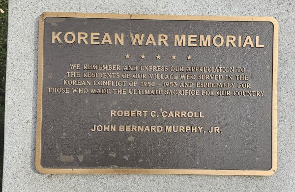 GARDEN CITY KOREAN WAR MEMORIAL PLAQUE