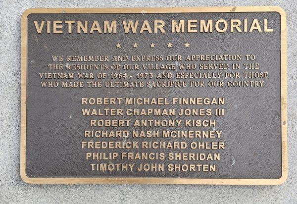 GARDEN CITY VIETNAM WAR MEMORIAL PLAQUE