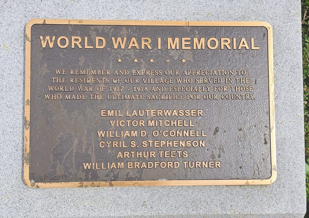 GARDEN CITY WORLD WAR I MEMORIAL PLAQUE