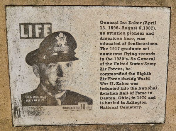 GENERAL IRA EAKER WAR MEMORIAL STONE