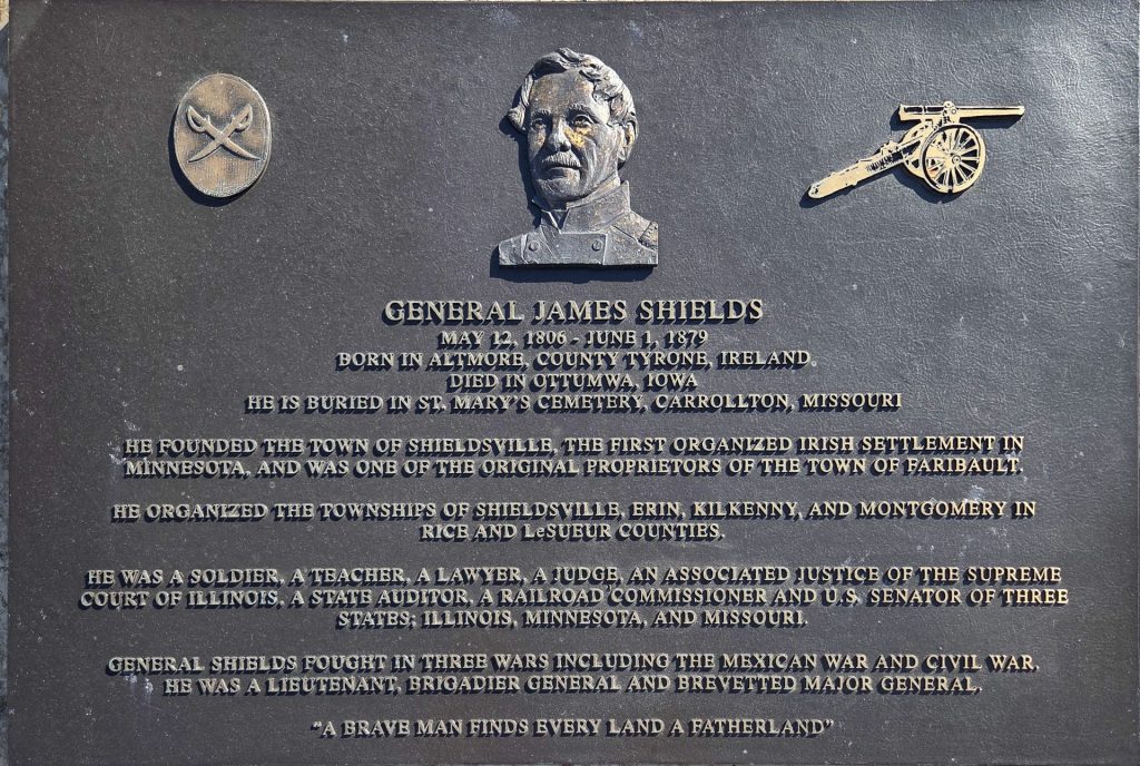 GENERAL JAMES SHIELDS WAR MEMORIAL PLAQUE