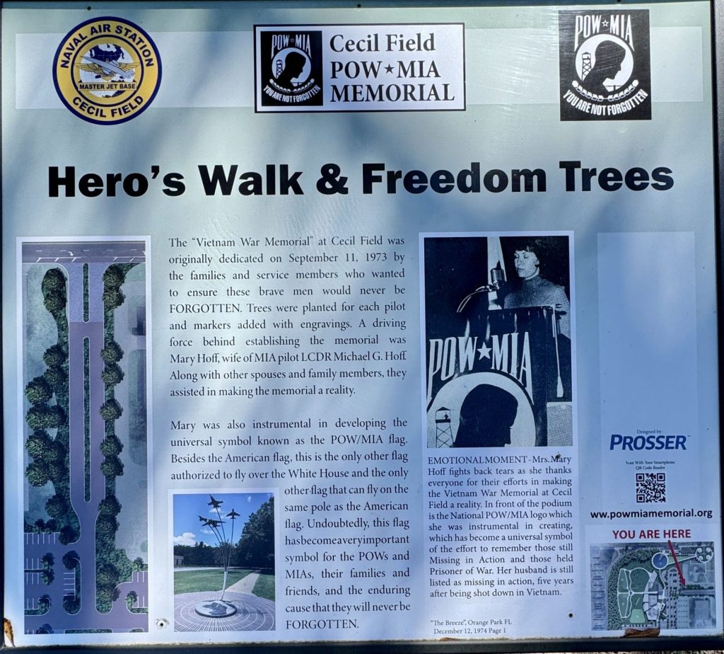 HERO’S WALK & FREEDOM TREES WAR MEMORIAL PLAQUE