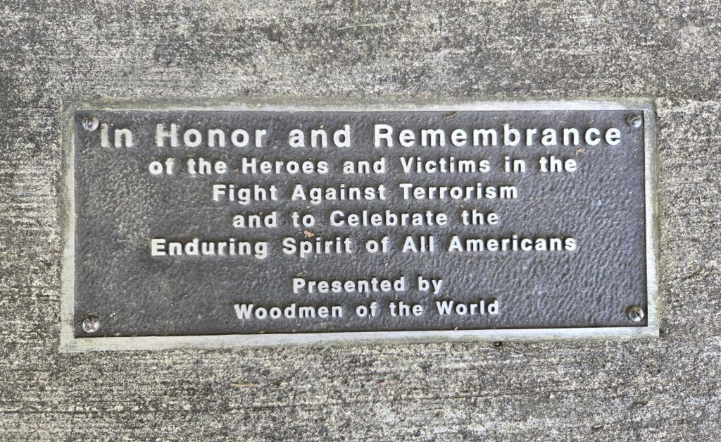 IN HONOR AND REMEMBRANCE IN THE FIGHT AGAINST TERRORISM MEMORIAL PLAQUE BUTLER