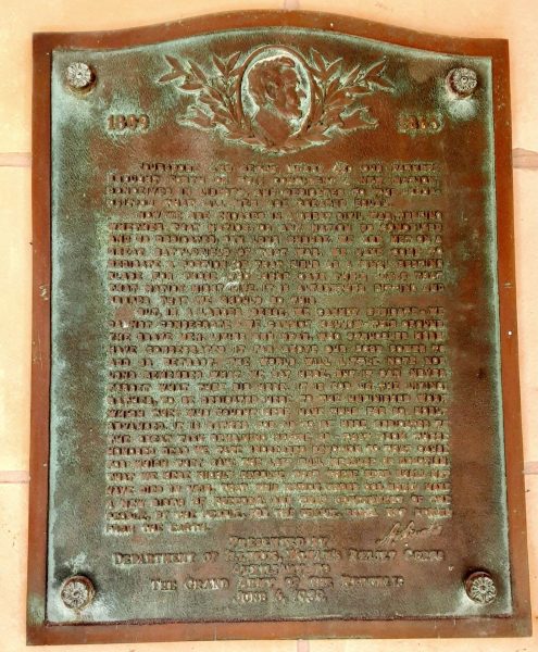 JACKSONVILLE GETTYSBURG ADDRESS MEMORIAL PLAQUE