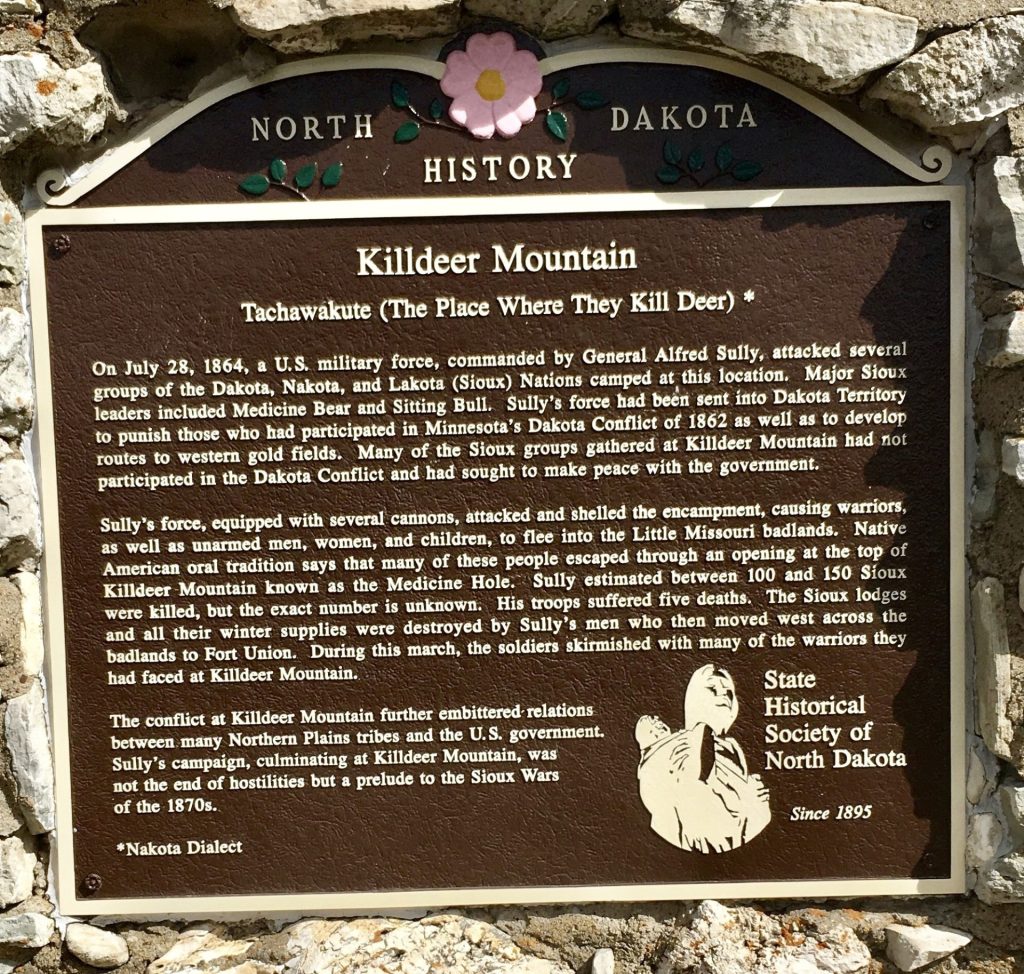 KILLDEER MOUNTAIN WAR MEMORIAL PLAQUE