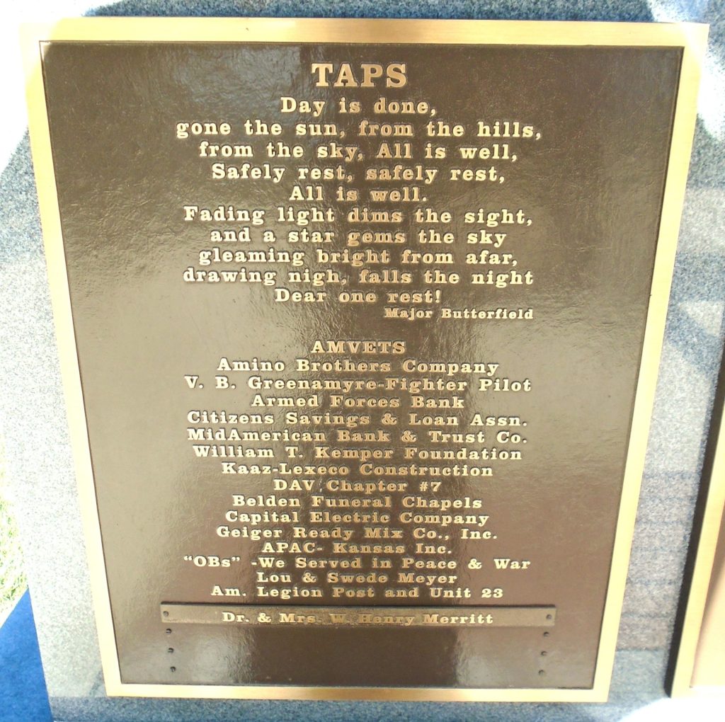 LEAVENWORTH NATIONAL CEMETERY CARILLON MEMORIAL PLAQUE C