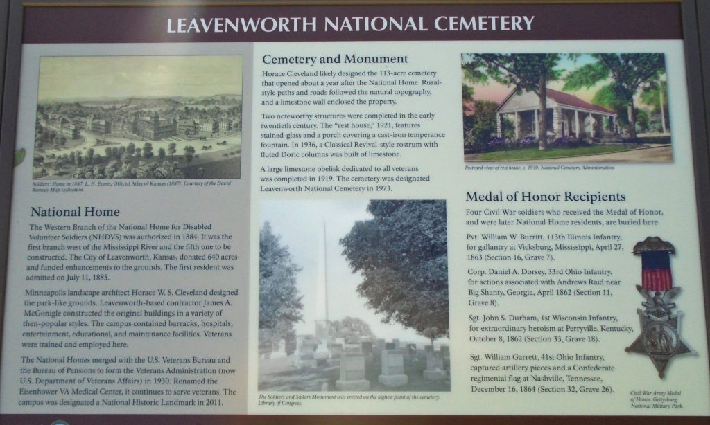 LEAVENWORTH NATIONAL CEMETERY WAR MEMORIAL PANEL