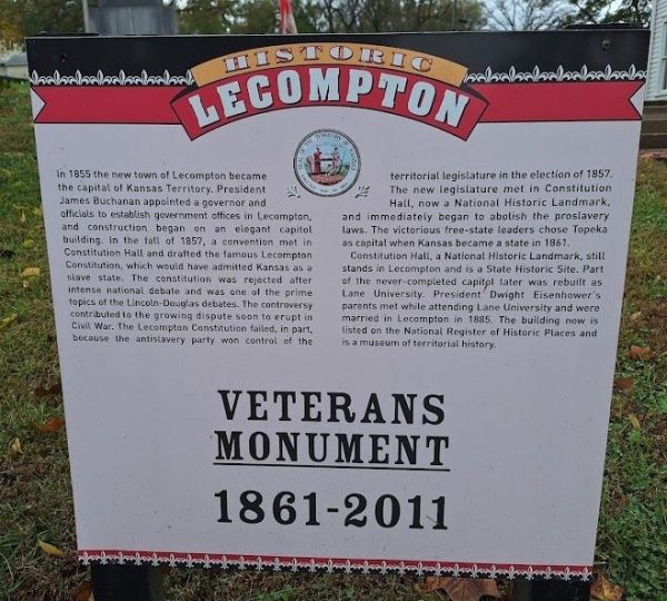 LECOMPTON VETERANS MONUMENT MARKER