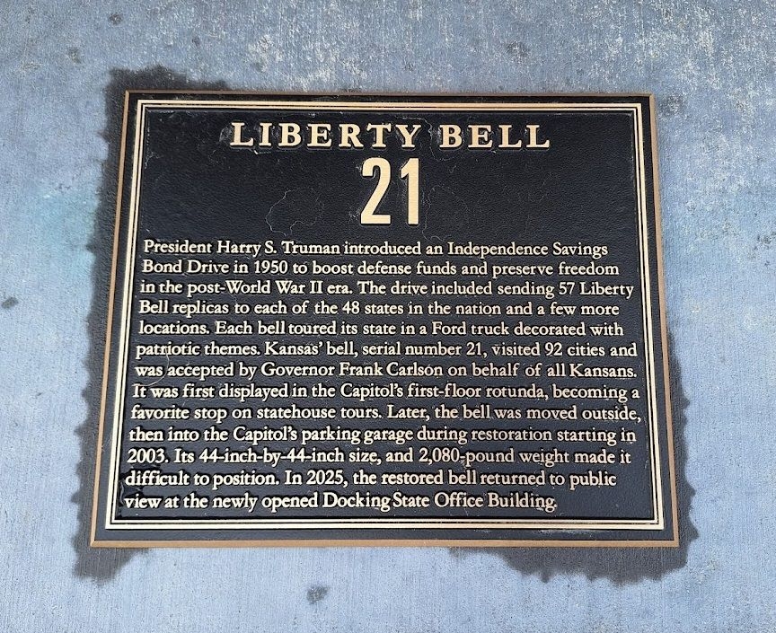 LIBERTY BELL 21 MEMORIAL PLAQUE