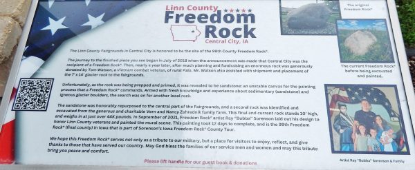 LINN COUNTY FREEDOM ROCK VETERANS MEMORIAL PLAQUE A