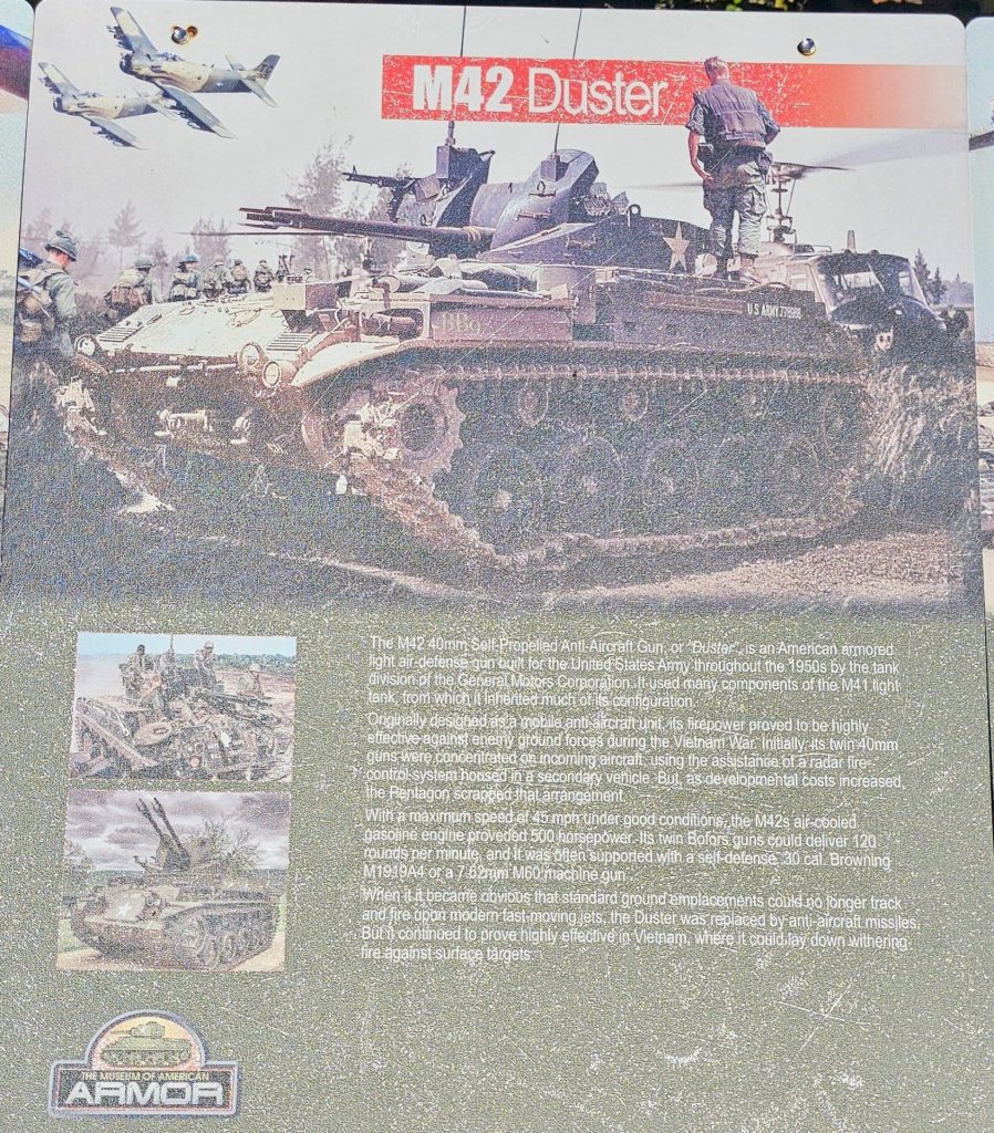 M42 DUSTER WAR MEMORIAL PLAQUE OLD BETHPAGE