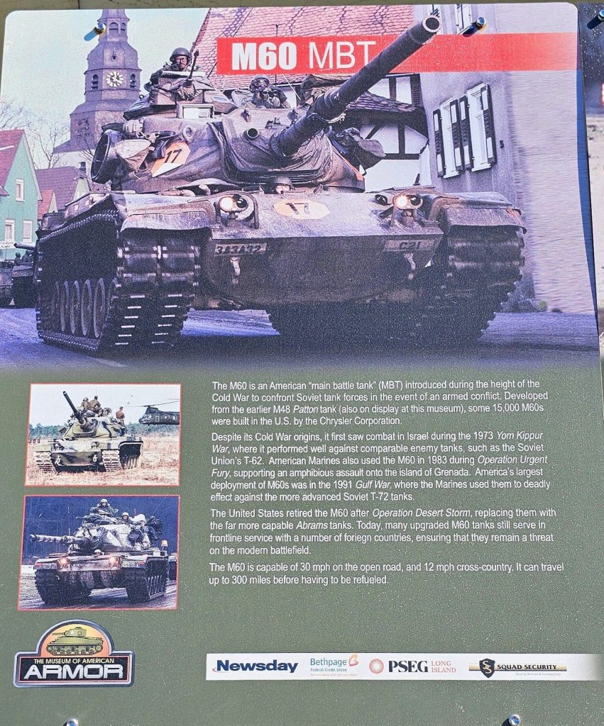 M60 MBT WAR MEMORIAL TANK PLAQUE