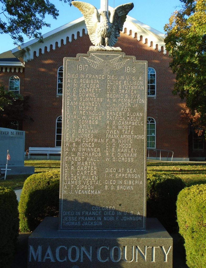 MACON COUNTY WORLD WAR I MEMORIAL