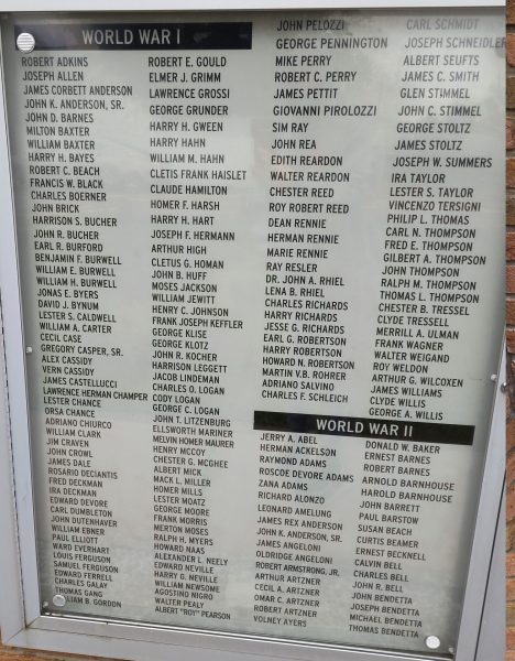 MALVERN AREA VETERANS’ MEMORIAL WALL HONOR ROLL E REVAMPED