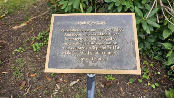 MANHASSET SCHOOL DISTRICT 9/11 MEMORIAL GARDEN PLAQUE C