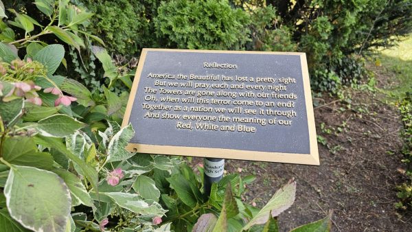 MANHASSET SCHOOL DISTRIC  9/11 MEMORIAL GARDEN PLAQUE D