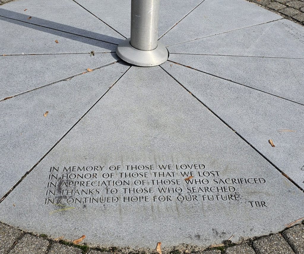 MANHASSET SEPTEMBER 11, 2001 MEMORIAL FLAGPOLE STONE A