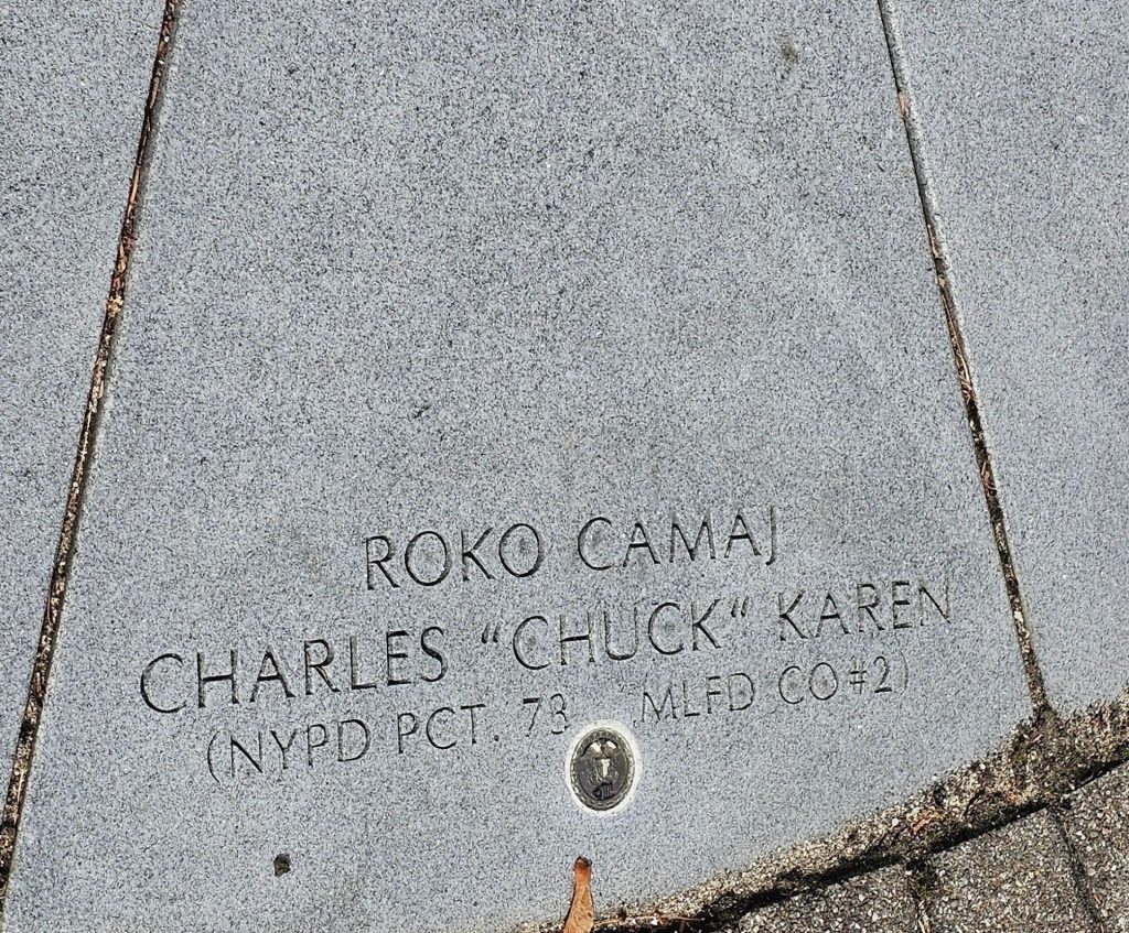 MANHASSET SEPTEMBER 11, 2001 MEMORIAL FLAGPOLE STONE D