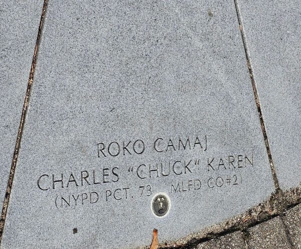 MANHASSET SEPTEMBER 11, 2001 MEMORIAL FLAGPOLE STONE D