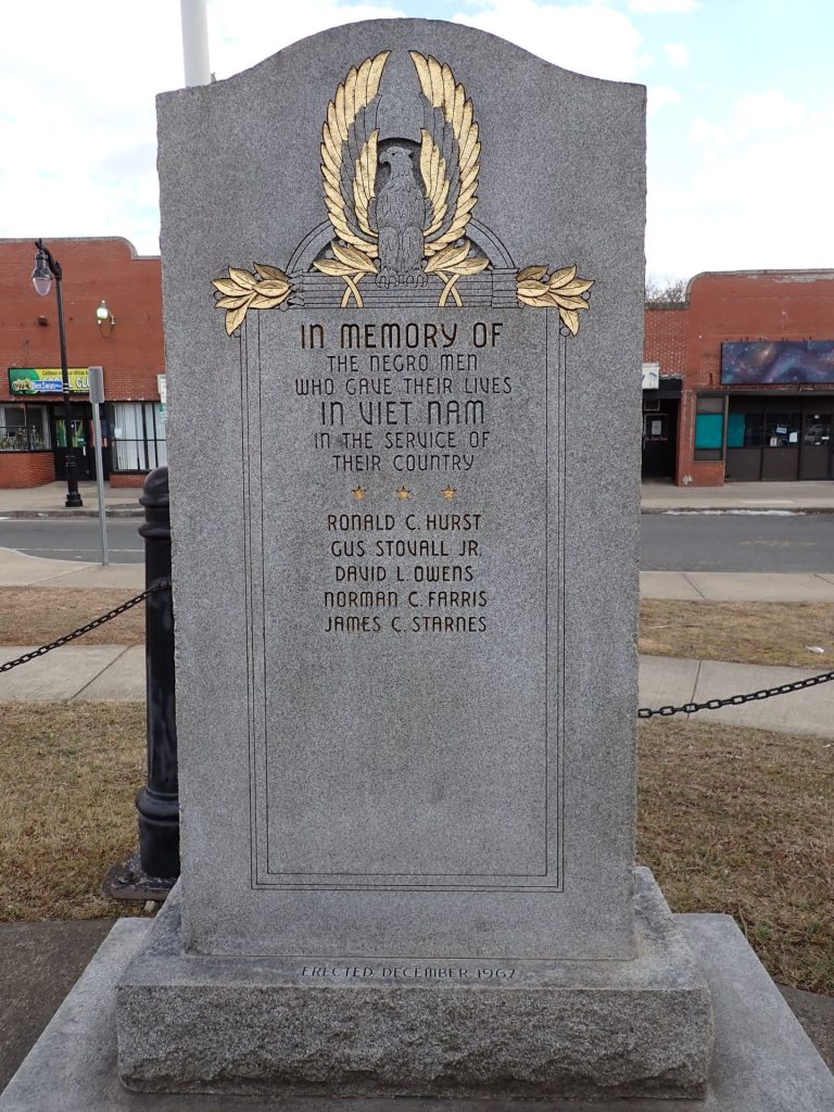 MEMORIAL TO THE NEGRO MEN WHO GAVE THEIR LIVES IN VIET NAM