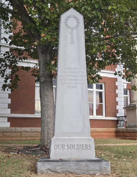 MERIWETHER COUNTY OUR SOLDIERS WAR MEMORIAL