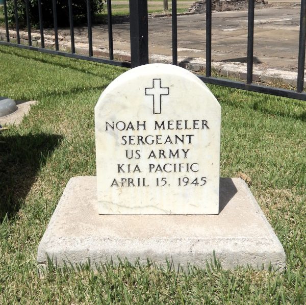 NOAH MEELER WAR MEMORIAL CEMETERY STONE