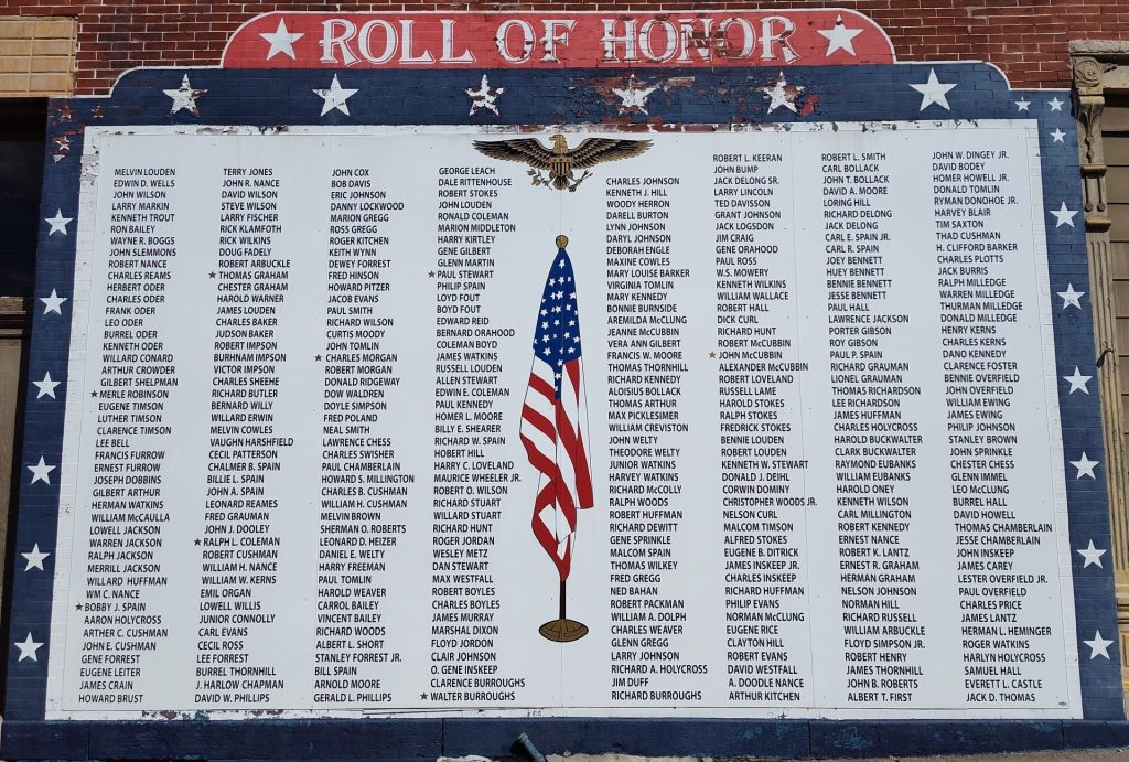 NORTH LEWISBURG ROLL OF HONOR WAR MEMORIAL