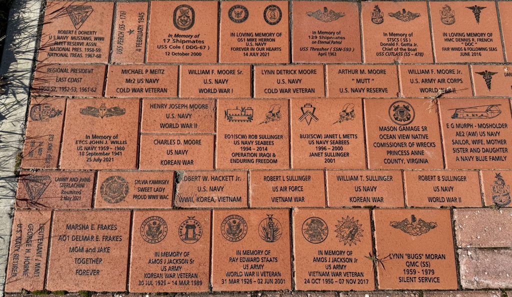 OCEAN VIEW VETRERANS MEMORIAL BRICKS SECTION D