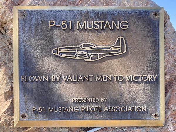 P-51 MUSTANG FLOWN BY VALIANT MEN TO VICTORY MEMORIAL PLAQUE