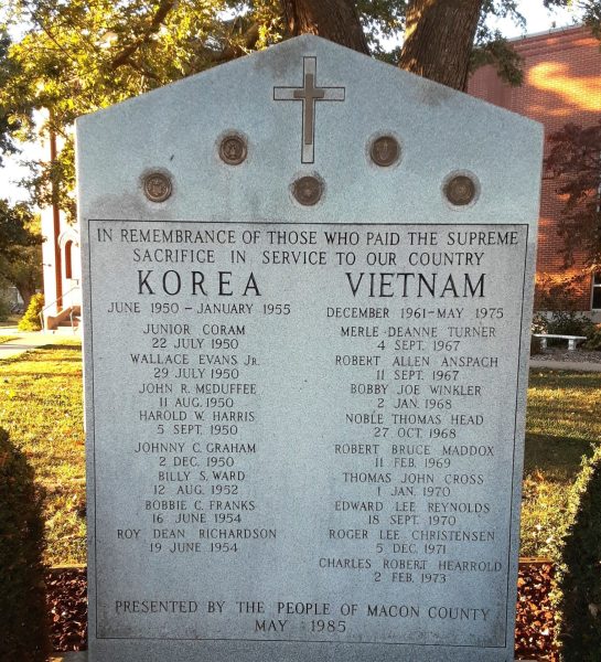 PEOPLE OF MACON COUNTY KOREA AND VIETNAM WARS MEMORIAL