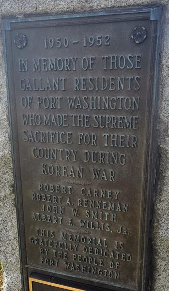 PORT WASHINGTON SUPREME SACRIFICE KOREAN WAR MEMORIAL PLAQUE