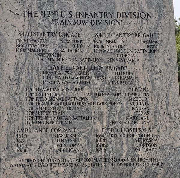 RAINBOW DIVISION MONUMENT SIDE D