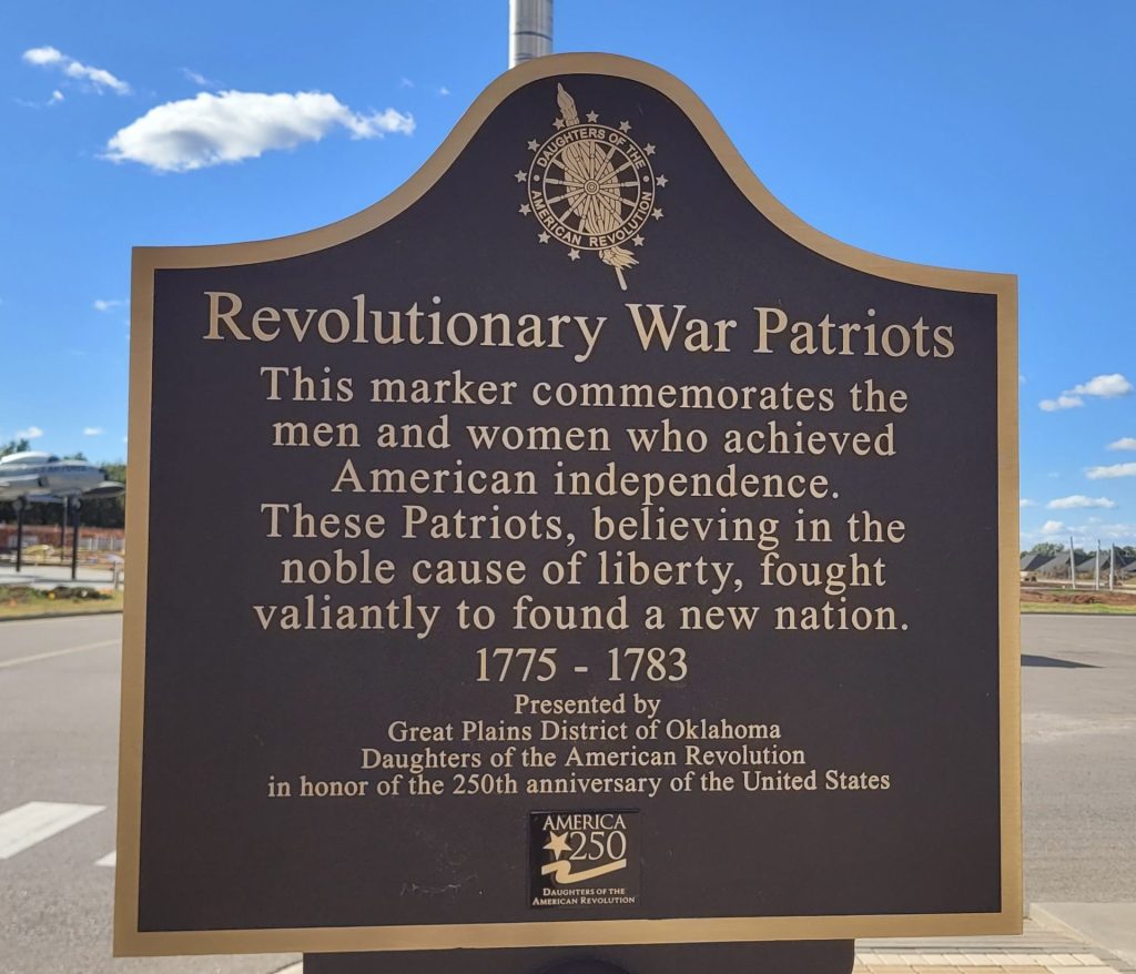 REVOLUTIONARY WAR PATRIOTS MEMORIAL MARKER WEATHERFORD