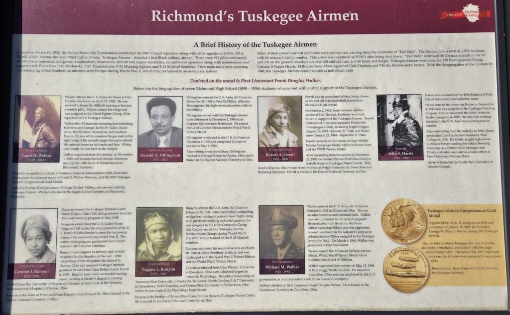 RICHMOND’S TUSKEGEE AIRMEN WAR MEMORIAL PANEL