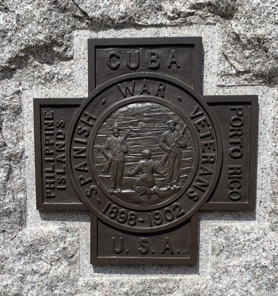 S-J RYAN CAMP NO. 7 SPANISH WAR VETERANS MEMORIAL PLAQUE D