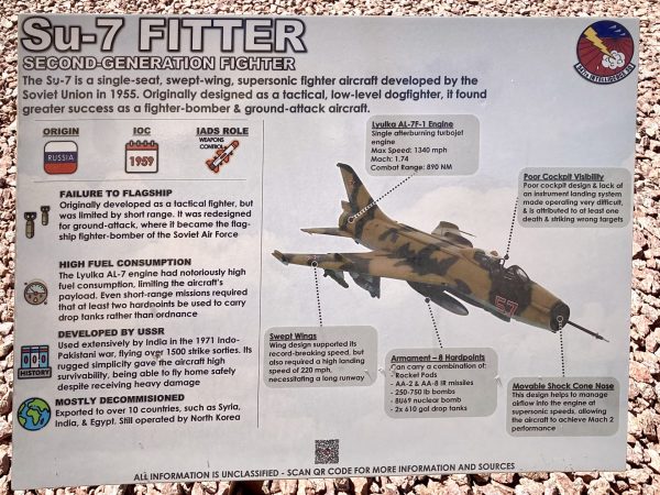 SU-7 FITTER AIRCRAFT MEMORIAL PLAQUE