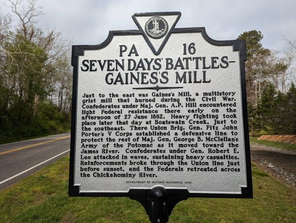 SEVEN DAYS BATTLES-GAINESS MILL WAR MEMORIAL MARKER