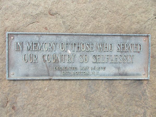 SHIP BOTTOM, N.J. VETERANS MEMORIAL ANCHOR PLAQUE