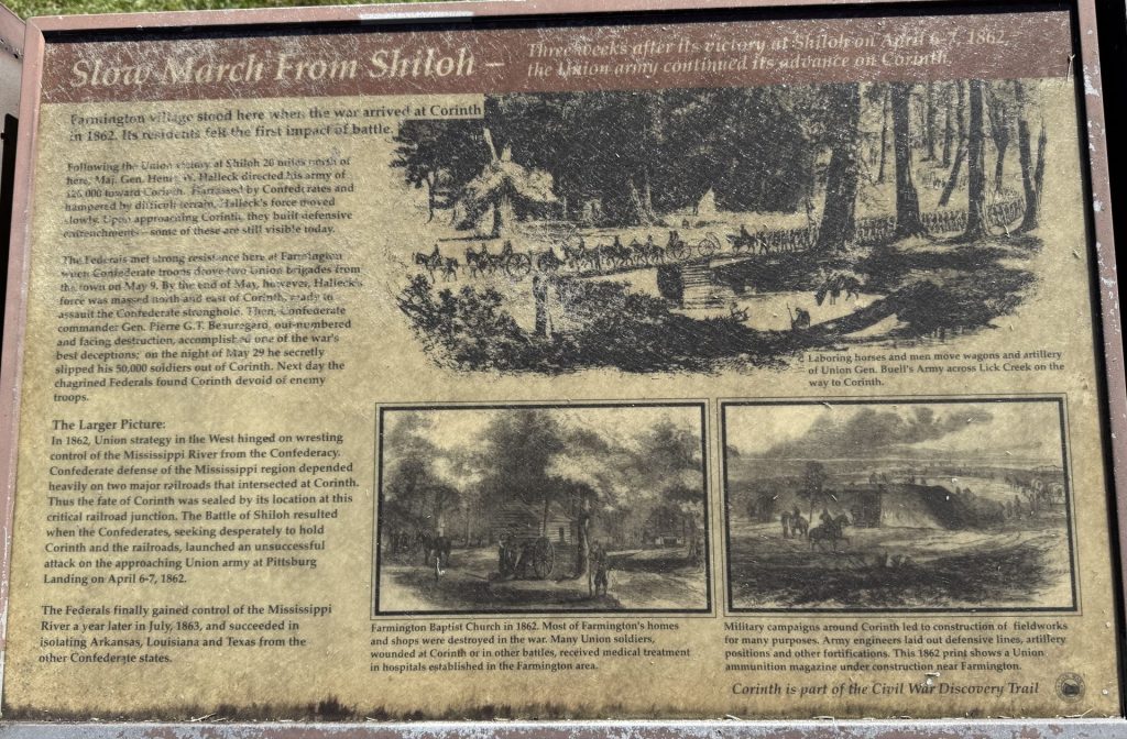 SLOW MARCH FROM SHILOH WAR MEMORIAL PANEL