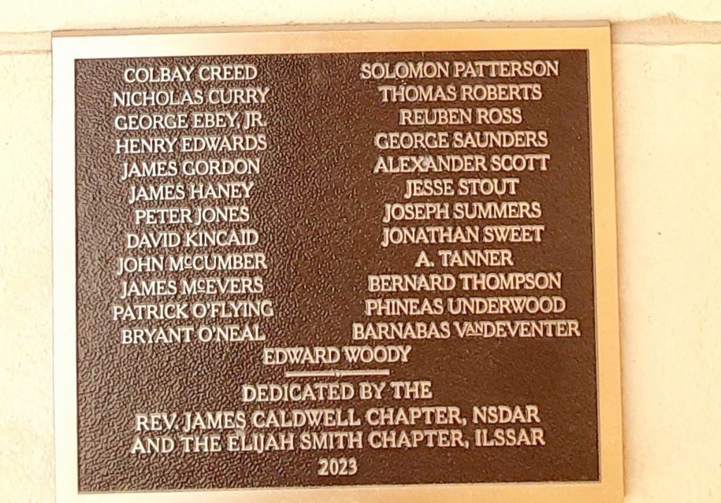 SOLDIERS OF THE AMERICAN REVOLUTION BURIED IN MORGAN COUNTY MEMORIAL PLAQUE C