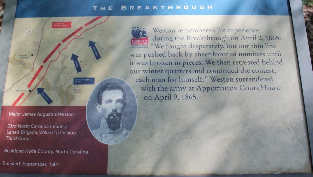 THE BREAKTHROUGH MAJOR JAMES AUGUSTUS WESTON WAR MEMORIAL PANEL