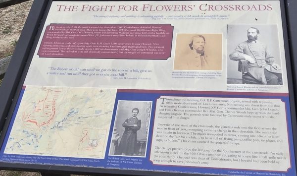 THE FIGHT FOR FLOWERS CROSSROADS WAR MEMORIAL PANEL