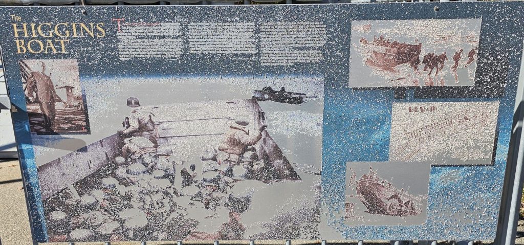 THE HIGGINS BOAT WAR MEMORIAL PLAQUE
