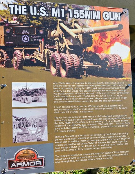 THE U.S. M1 155MM GUN WAR MEMORIAL PLAQUE