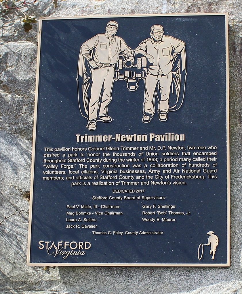 TRIMMER-NEWTON WAR MEMORIAL PAVILION PLAQUE