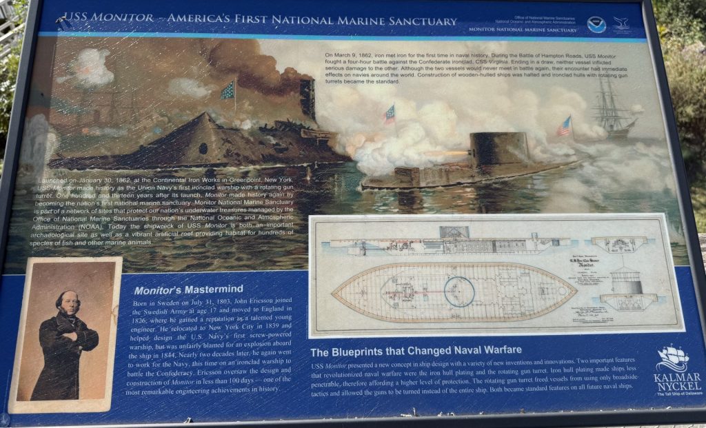 USS MONITOR-AMERICA’S FIRST NATIONAL MARINE SANCTUARY WAR MEMORIAL PANEL